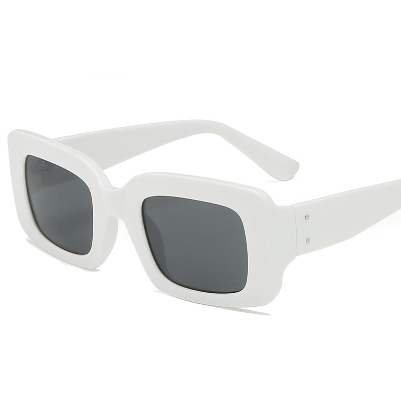 Calanovella Thick Frame Retro Square Rectangle Sunglasses Fashion