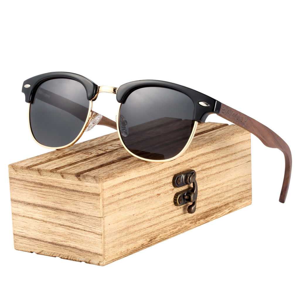 Calanovella Classic Black Walnut Wood Sunglasses Polarized Handmade