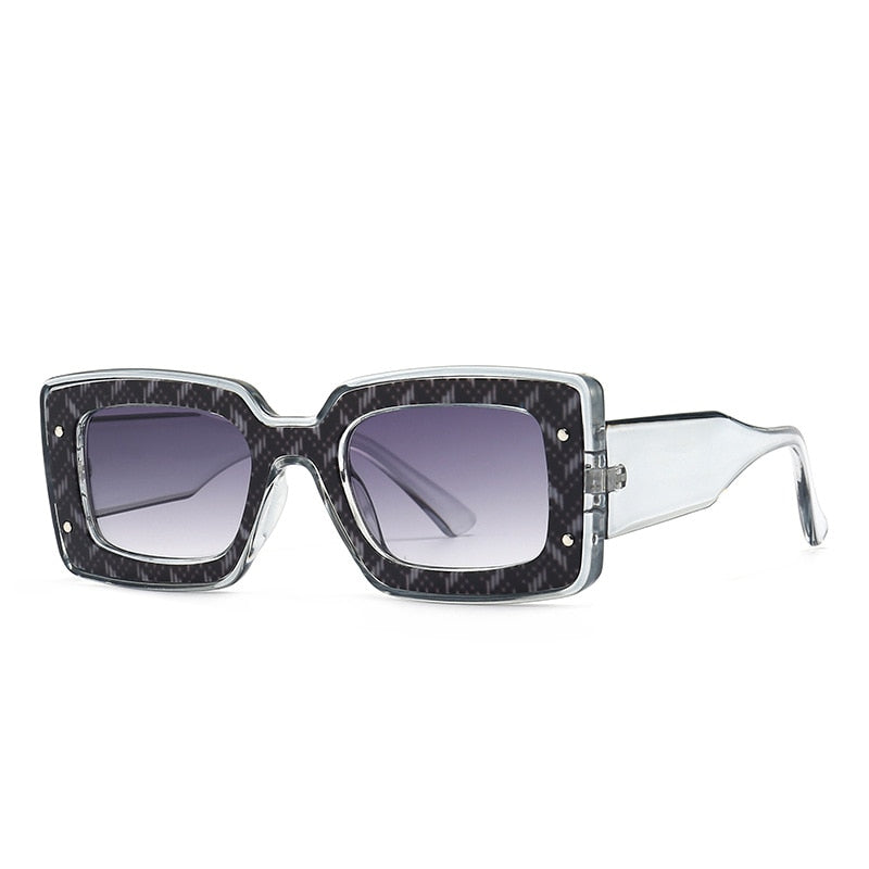 Calanovella Trendy Retro Thick Frame Square Sunglasses UV400