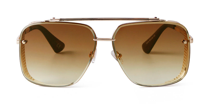 Calanovella Fashion Trendy Gradient Square Pilot Sunglasses for Women