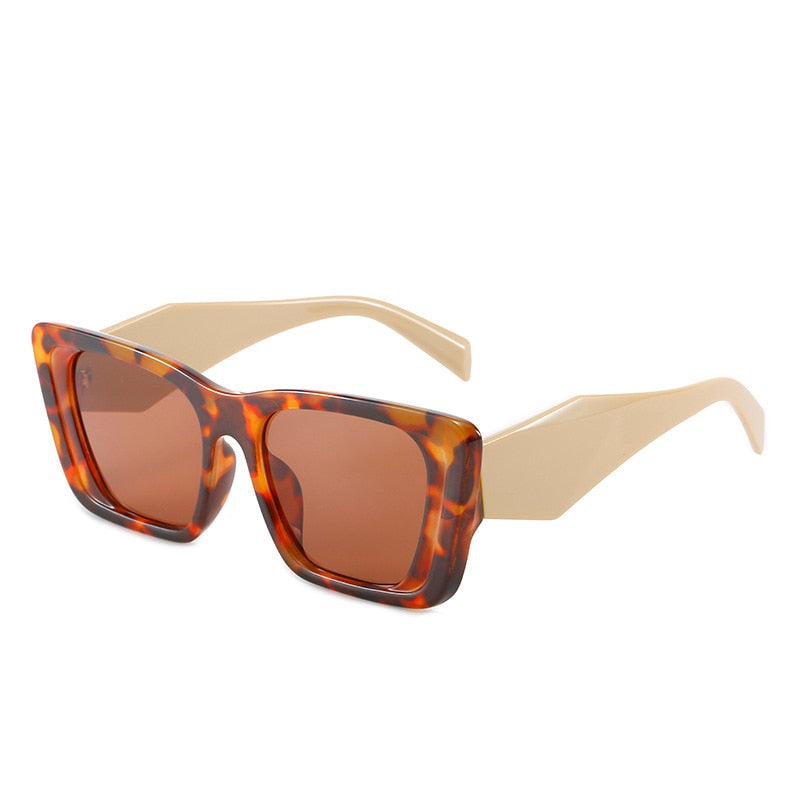 Calanovella Vintage Thick Frame Square Sunglasses Trendy Oversized Sun