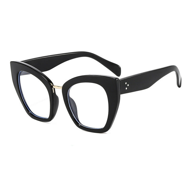 Calanovella Stylish Anti-blue Light Women Oversized Cat Eye Glasses