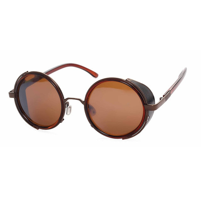 Calanovella Vintage Steampunk Retro Coating Round Sunglasses UV400