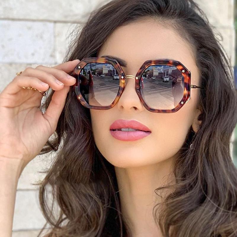 Calanovella Oversize Hexagon Sunglasses Designer Fashion Gradient