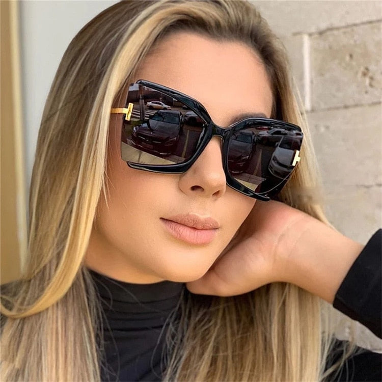 Calanovella Oversized Square Butterfly Sunglasses Designer Fashion