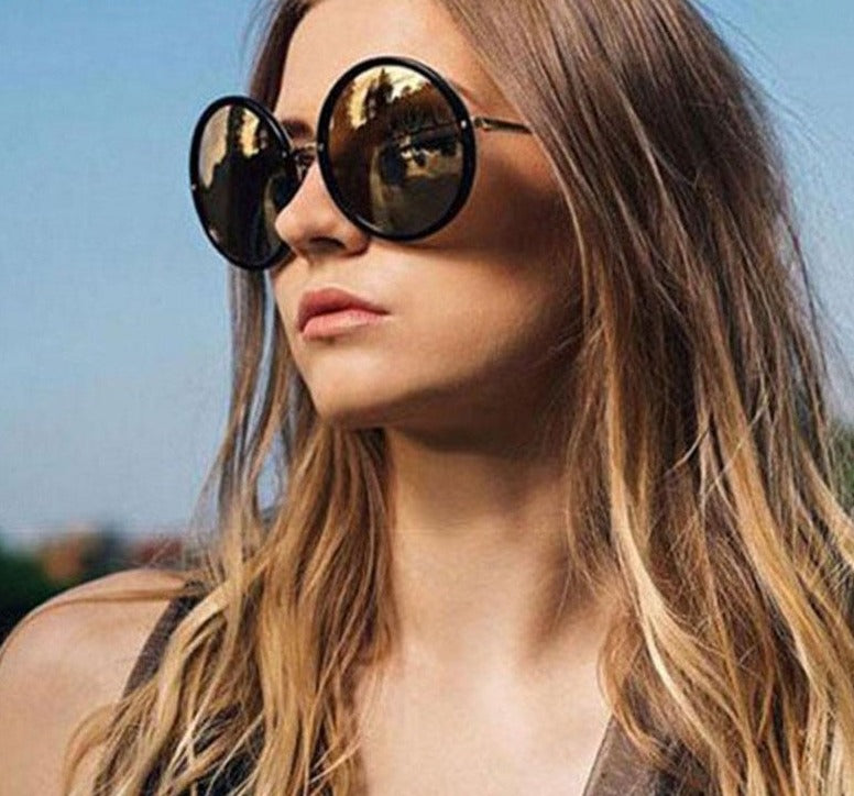 Big round vintage sunglasses deals
