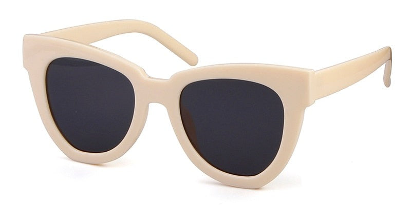 Calanovella Vintage Retro Cat Eye Sunglasses Leopard Big Frame Cateye Shades UV400