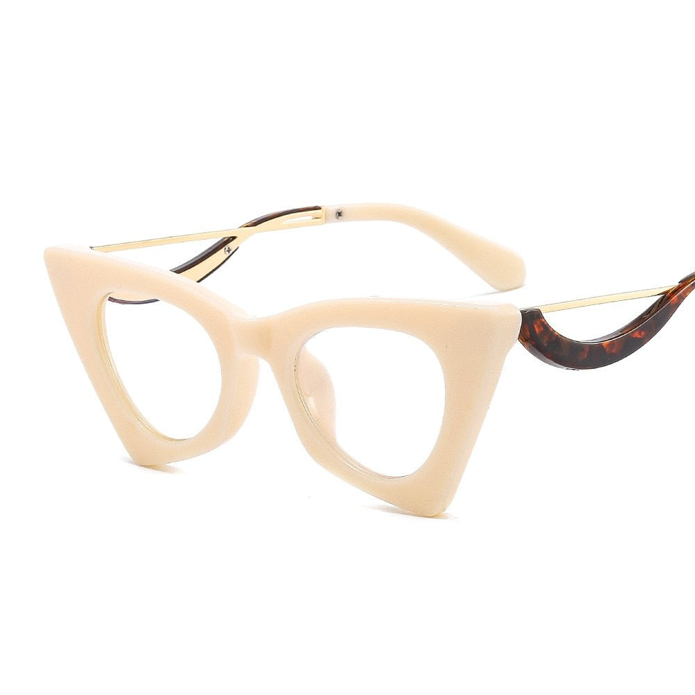 Calanovella Fashion Cat Eye Women's Optical Glasses Prescription Lens Small Frames Women Transparent Glasses Eyeglasses Frames