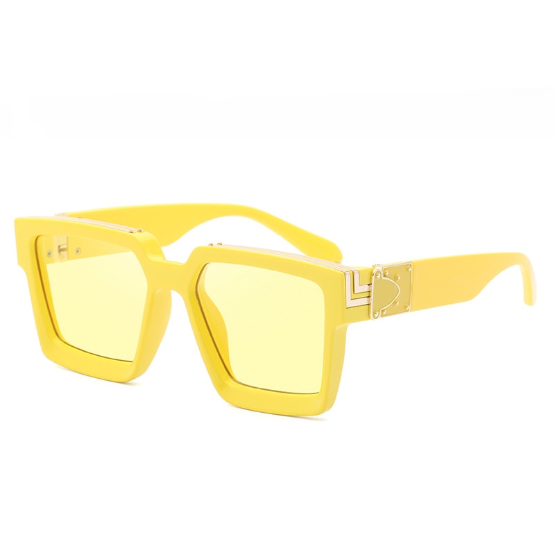 Calanovella Retro Steampunk Square Sunglasses For Men Women Unisex Classic Trendy Sun Glasses UV400