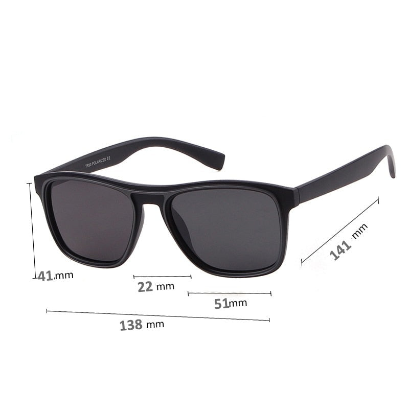 Calanovella Retro Square Sunglasses Polarized Men Women Brand Designer