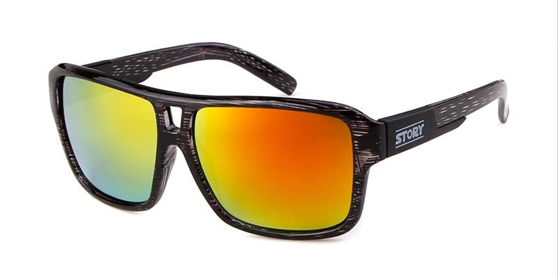 Calanovella Fashion Men Sunglasses Sporty Square Frame Summer Outdoor Eyewear UV400
