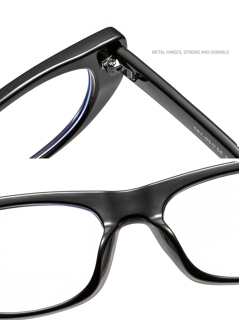 Calanovella Trendy Black Rectangle Wide Glasses Frame for Men Women 2020 Fashionable Rectangular Clear Lens Eyeglasses black clear,beige clear,zebra clear,leopard clear 29.99 USD