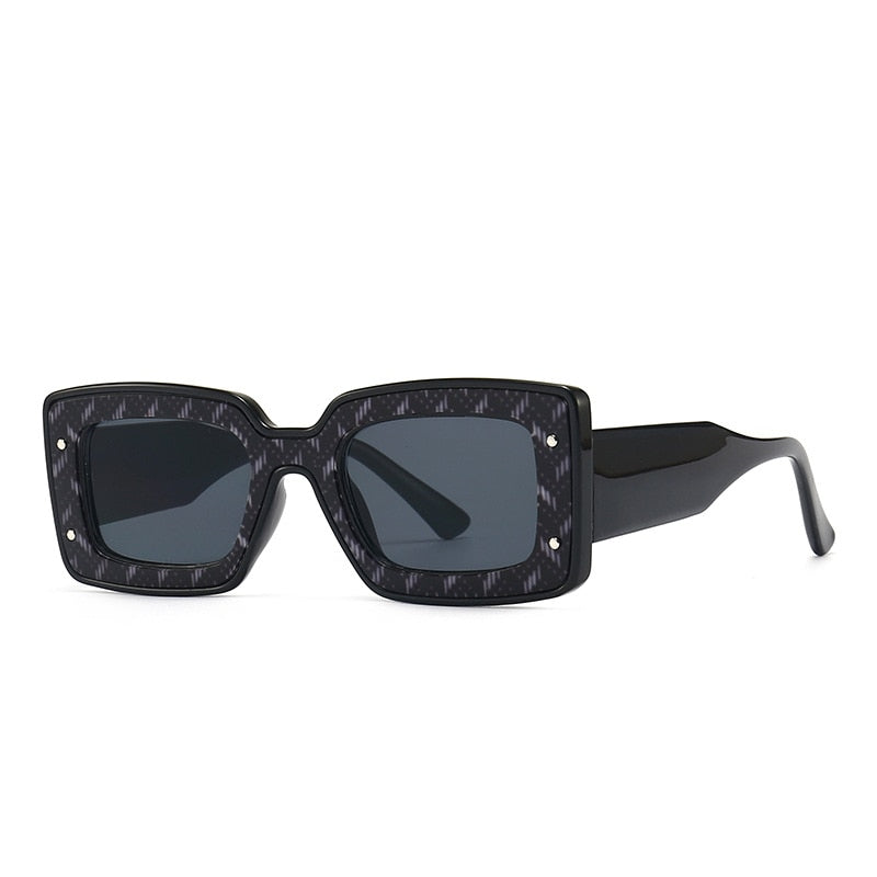 Calanovella Trendy Retro Thick Frame Square Sunglasses UV400