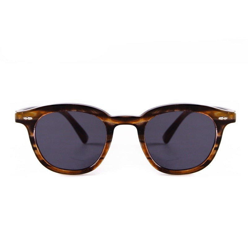 Calanovella Fashion Vintage Rivet Round Sunglasses For Men Women Unisex Retro Classic Eyewear UV400