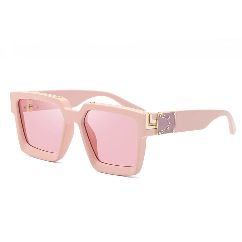 Calanovella Retro Steampunk Square Sunglasses For Men Women Unisex Classic Trendy Sun Glasses UV400