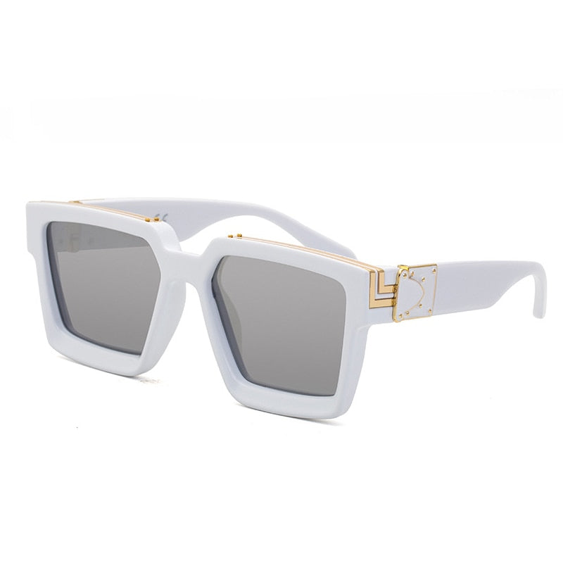 Calanovella Retro Steampunk Square Sunglasses For Men Women Unisex