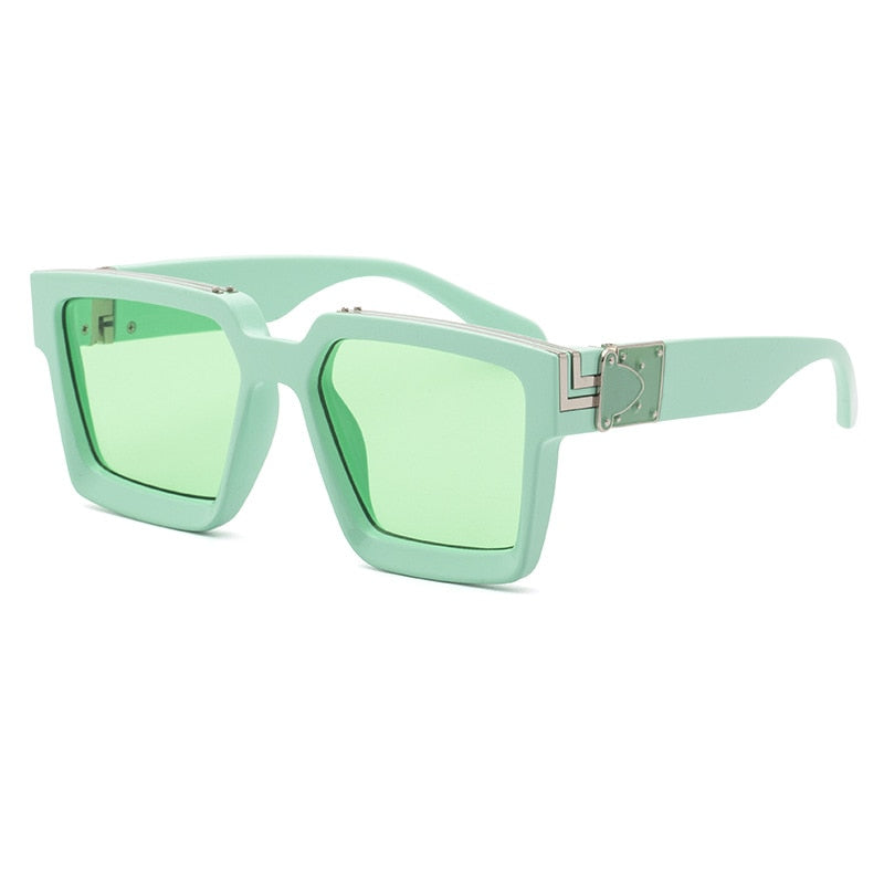 Calanovella Retro Steampunk Square Sunglasses For Men Women Unisex