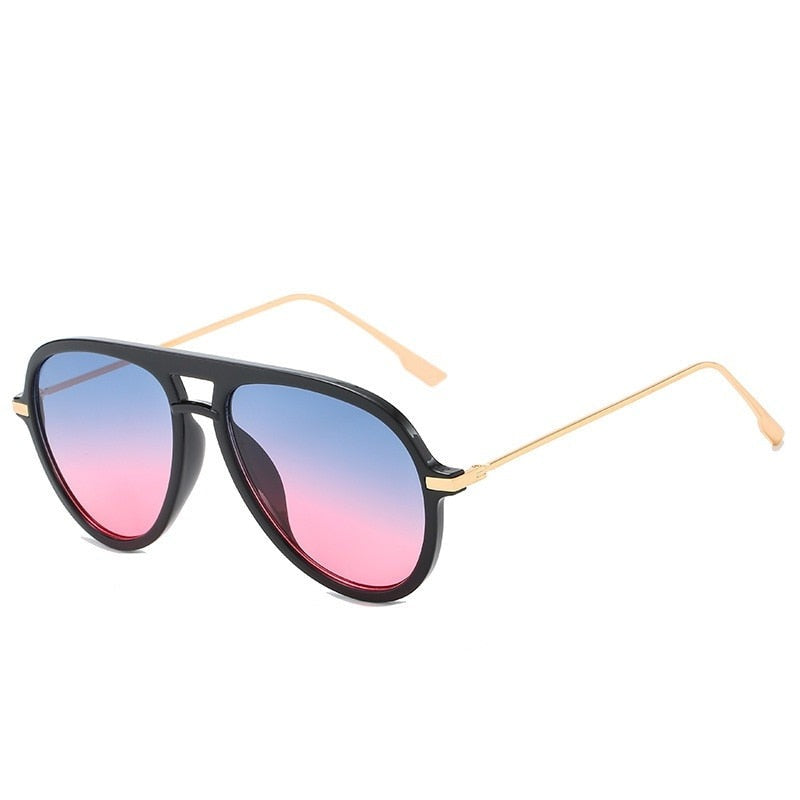 Calanovella Sunglasses Oversized Shades Metal Frame Men Women Pilot