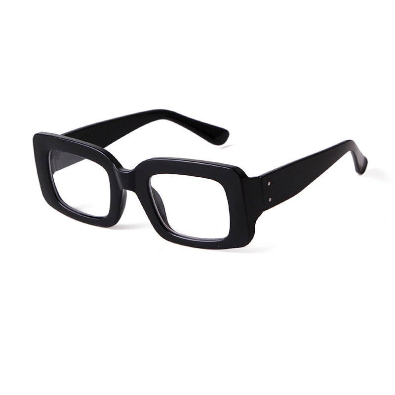 Calanovella Thick Frame Retro Square Rectangle Sunglasses Fashion Leopard Rectangular Sun Glasses UV400