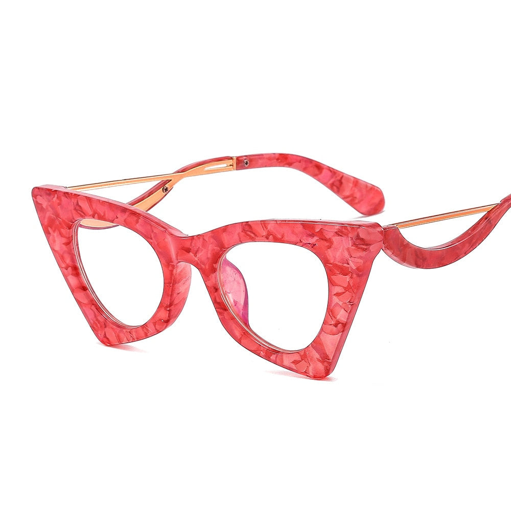 Calanovella Fashion Cat Eye Women's Optical Glasses Prescription Lens