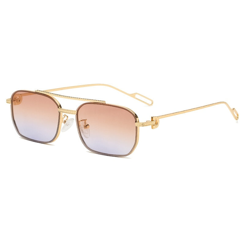 Calanovella New Steampunk Mirror Sunglasses For Men Women Unisex Rectangular Sun Glasses Vintage Punk Colorful Shades UV400