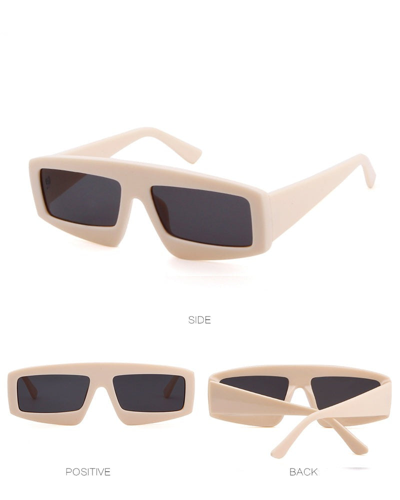 Calanovella Retro Rectangle Shape GG Sunglasses Men Women Gothic Brand Designer Fashion Mirror Sun Glasses Eyewear UV400