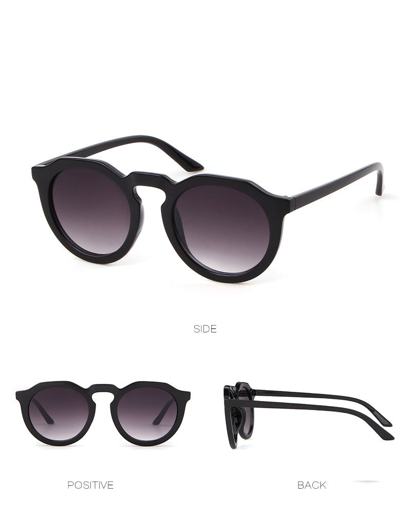 Calanovella Trendy Round fashion Sunglasses Men Women Retro Vintage Orange Frame 90s Sun Glasses UV400