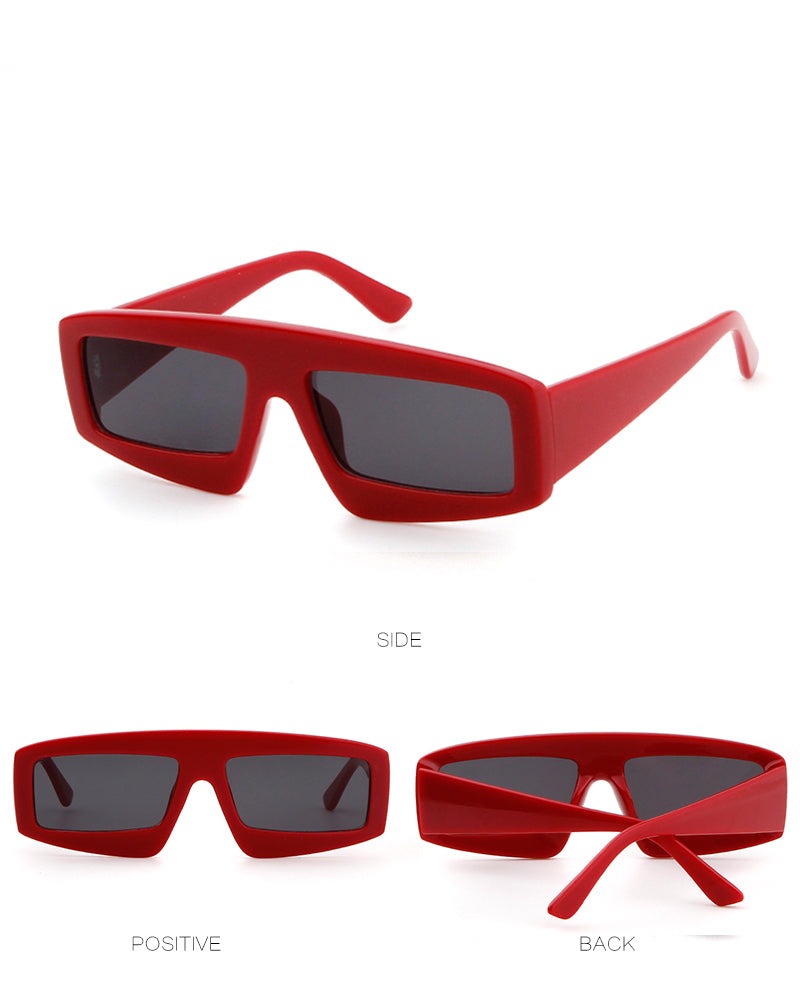 Calanovella Retro Rectangle Shape GG Sunglasses Men Women Gothic Brand