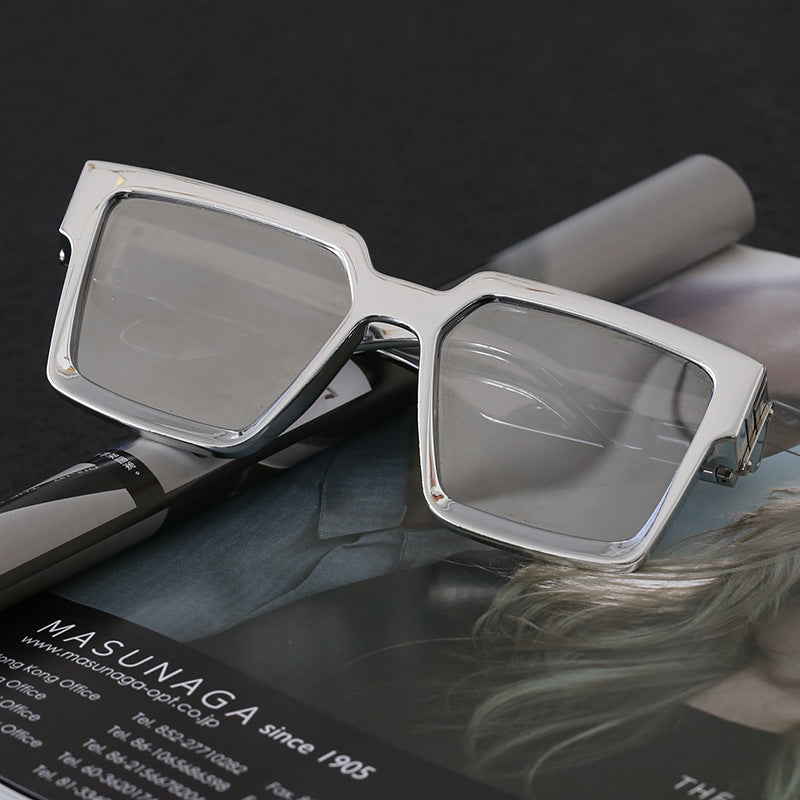 Calanovella Retro Steampunk Square Sunglasses For Men Women Unisex Classic Trendy Sun Glasses UV400