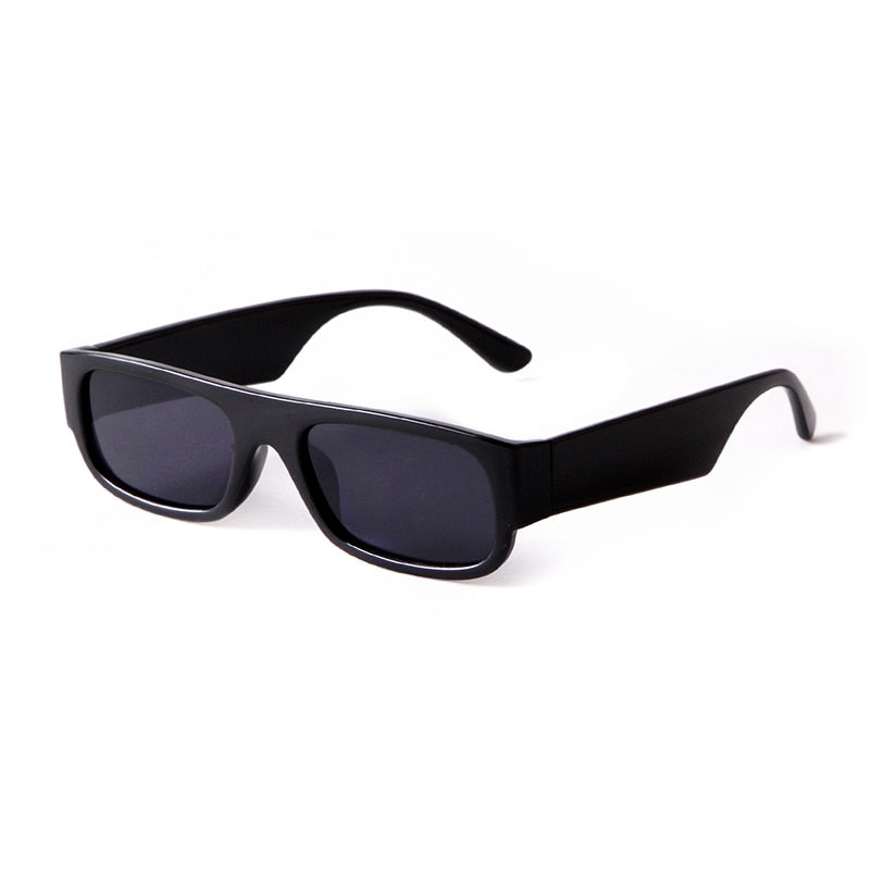 Calanovella Trendy 90s Rectangle Sunglasses Women Men Rectangular Vintage Retro Orange Lens Square Sun Glasses Shade UV400