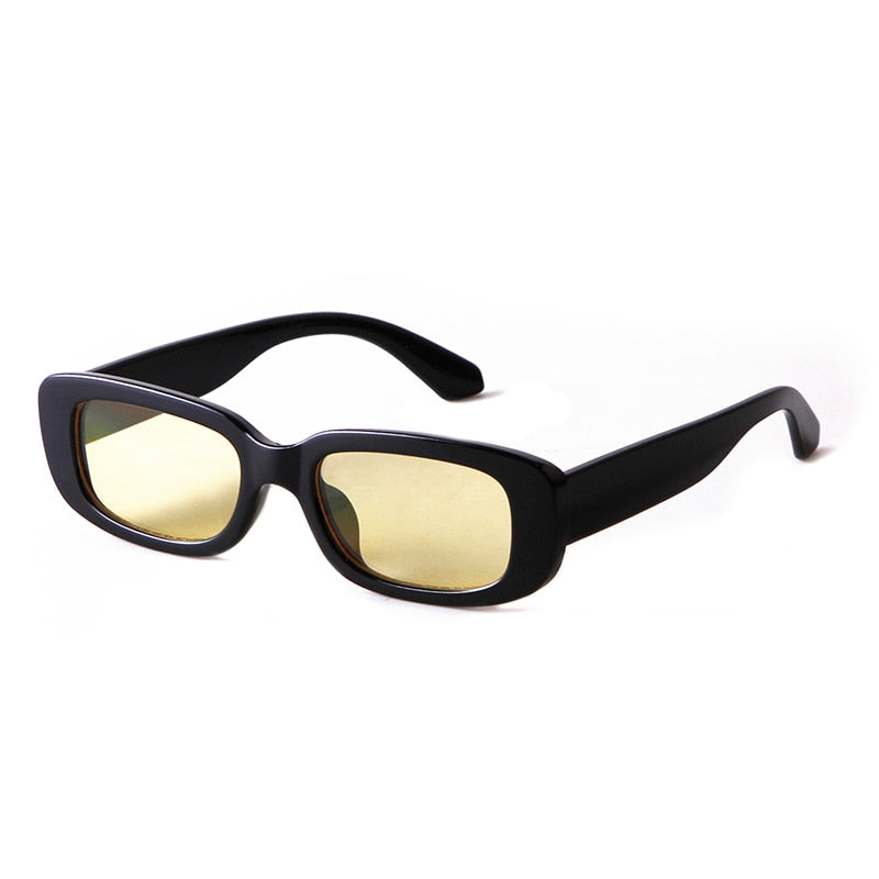 Calanovella Retro Vintage Rectangle Sunglasses Women Classic Leopard Small Square Shades UV400