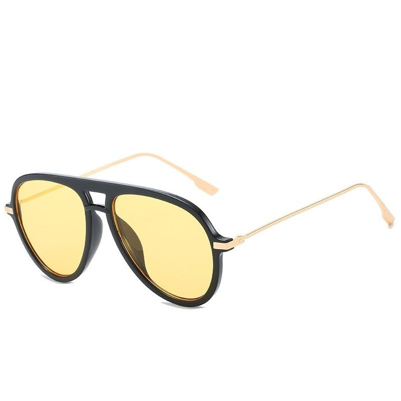 Calanovella Sunglasses Oversized Shades Metal Frame Men Women Pilot Sun Glasses UV400