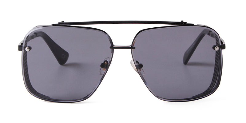 Calanovella Fashion Trendy Gradient Square Pilot Sunglasses for Women Men Retro Vintage Metal Steam Punk Sun Glasses UV400
