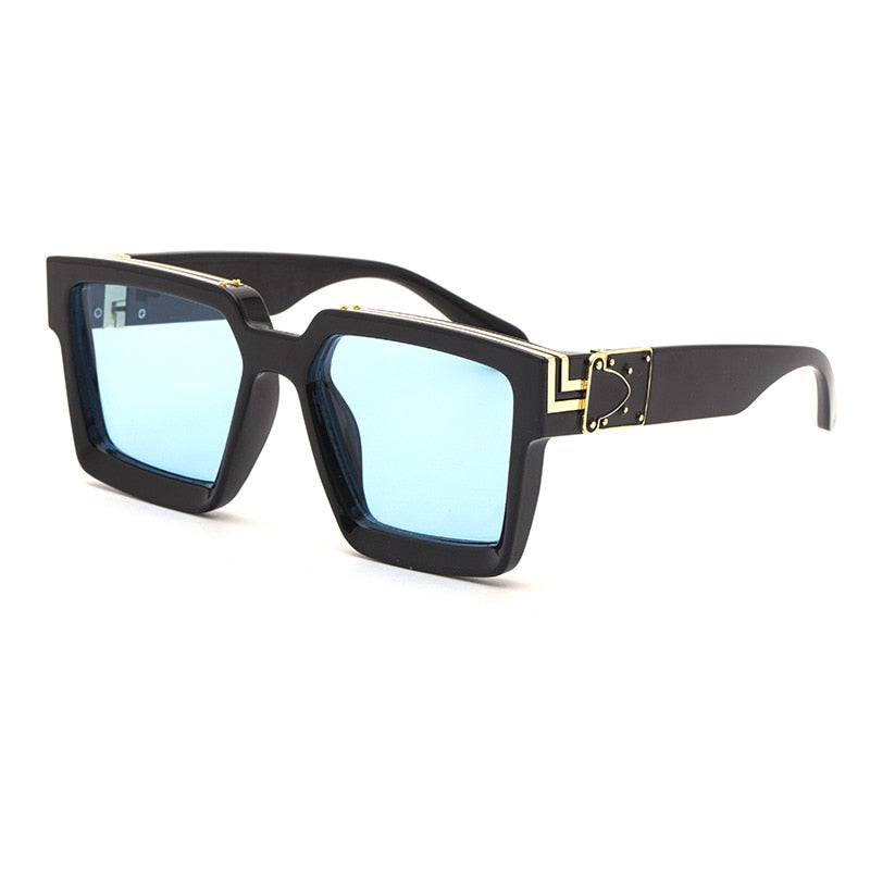 Calanovella Retro Steampunk Square Sunglasses For Men Women Unisex