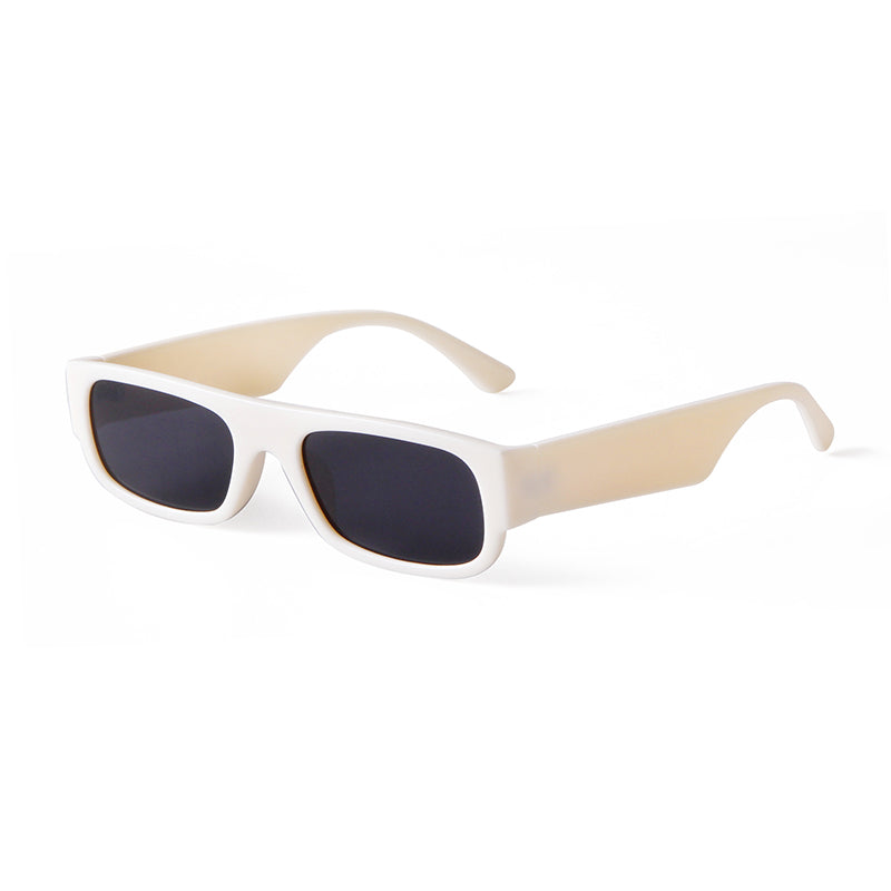 Calanovella Trendy 90s Rectangle Sunglasses Women Men Rectangular Vintage Retro Orange Lens Square Sun Glasses Shade UV400