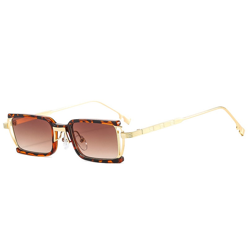 Calanovella Small Retro Rectangle Sunglasses Men Women Fashion Clear