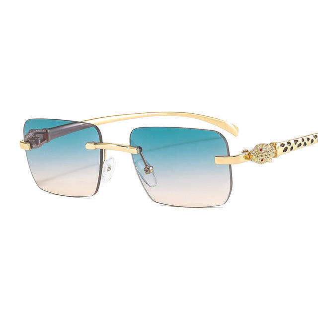 Calanovella Rimless Rectangle Polarized Cool Sunglasses UV400