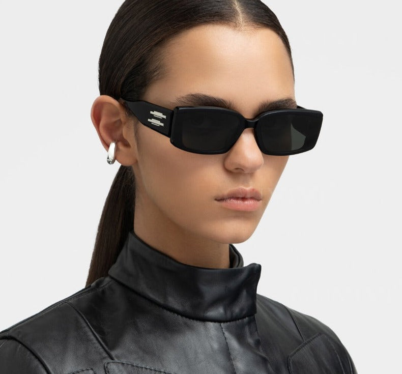 Calanovella Luxury Brand Designer Polarized Rectangle Sunglasses Metal