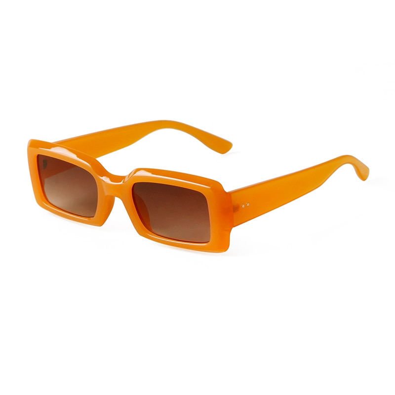 Calanovella Retro 90s Nude Rectangle Sunglasses UV400