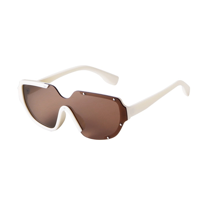 Calanovella Trendy Fashion Futuristic One Piece Sunglasses UV400