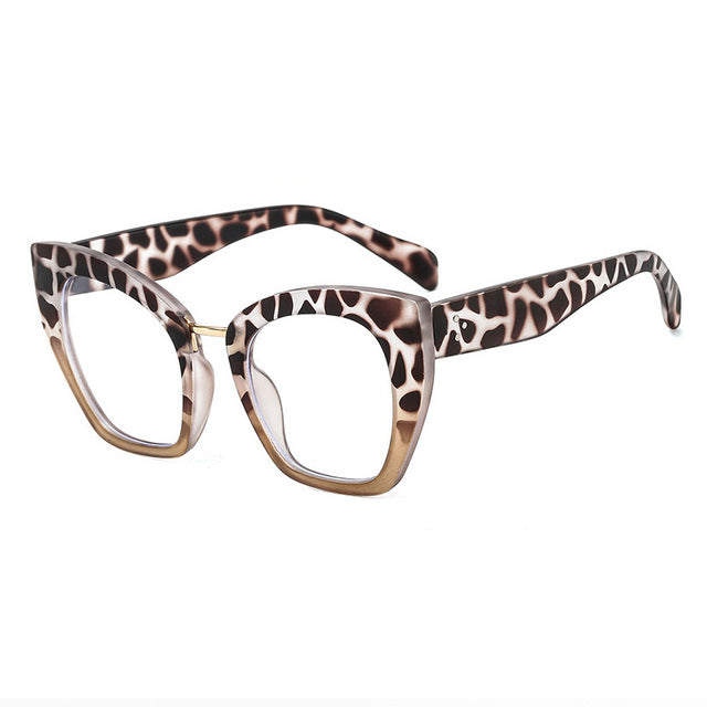 Calanovella Stylish Anti-blue Light Women Oversized Cat Eye Glasses