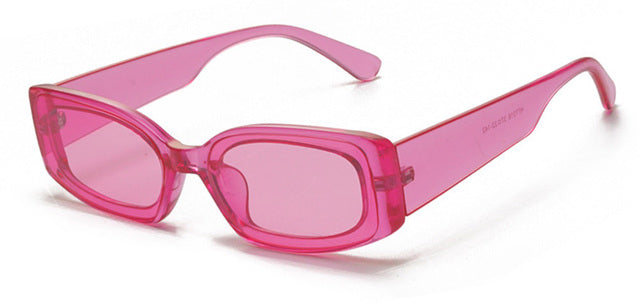 Calanovella Fashion Candy Colors Rectangle Square Sunglasses Men Women