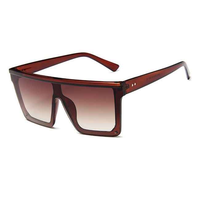 Calanovella Big Flat Top Modern Square Rectangular Sunglasses for Men