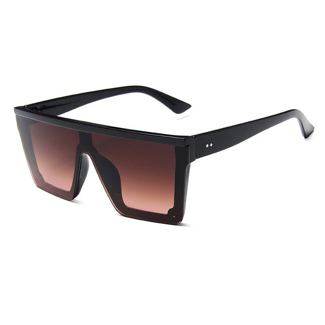 Calanovella Big Flat Top Modern Square Rectangular Sunglasses for Men