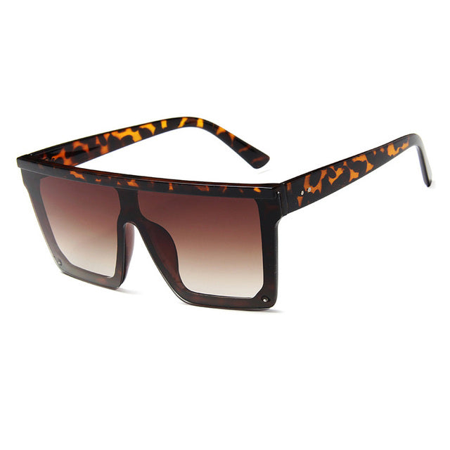Unisex Flat Top Square Sunglasses