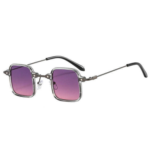 Calanovella Ins Popular Fashion Small Square Rectangular Sunglasses for Men Womens Retro Shades UV400