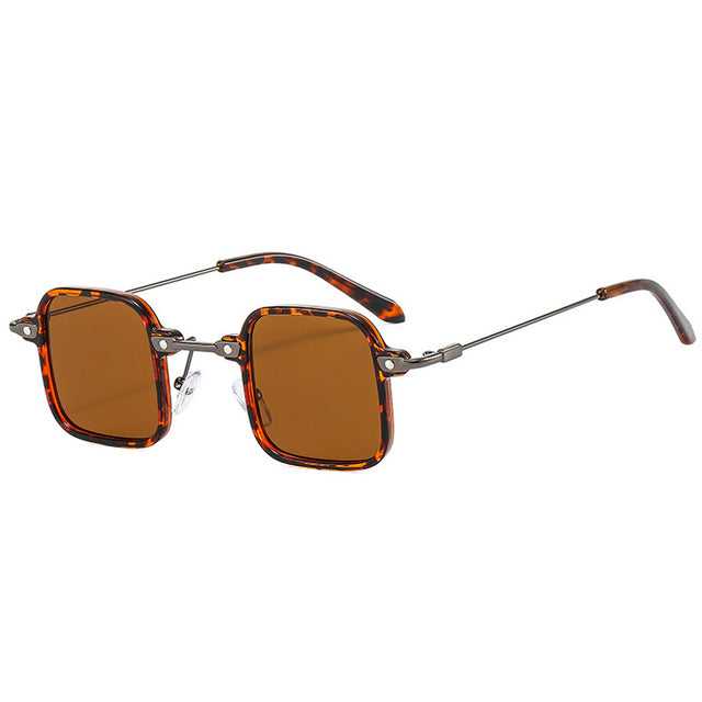 Calanovella Ins Popular Fashion Small Square Rectangular Sunglasses for Men Womens Retro Shades UV400