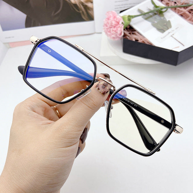 Calanovella Retro Anti-Blue Light Square Glasses Frame Brand Designer Ins Popular Optical Eyeglasses Frames