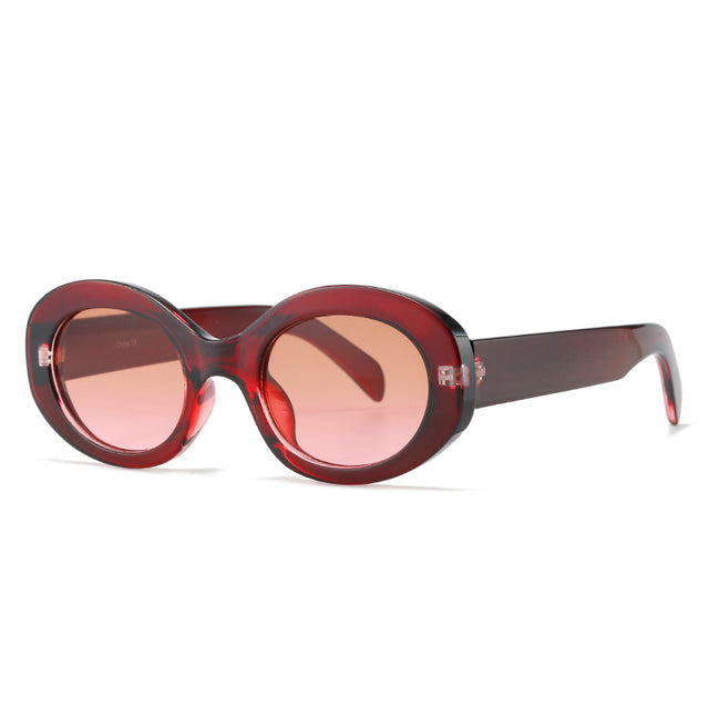 Calanovella Retro Oval Sunglasses Men Women Fashion Brand Designer