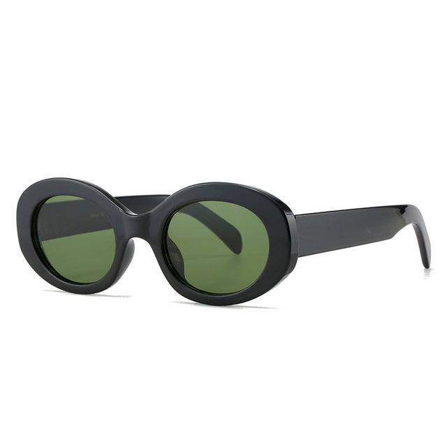 Calanovella Retro Oval Sunglasses Men Women Fashion Brand Designer Round Shades UV400 Leopard Gradient Sun Glasses